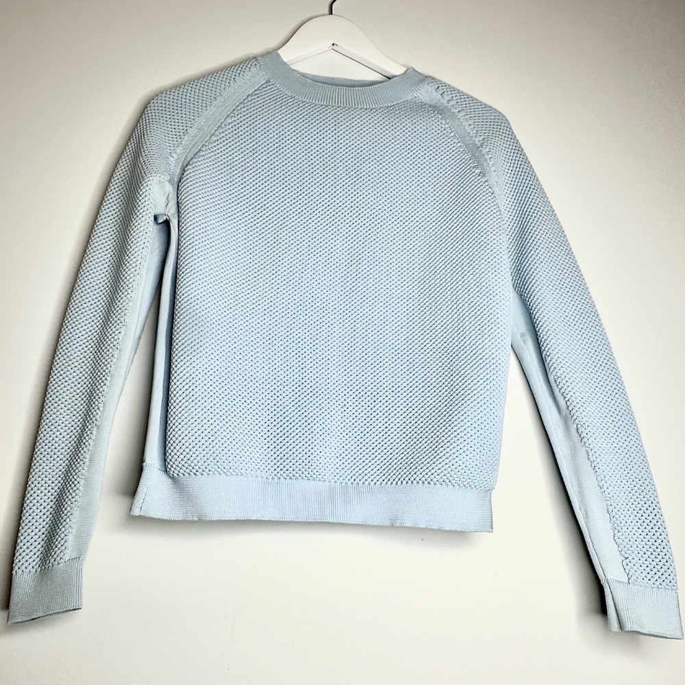 1 by O'2nd Futuristic Minimalist blue sweater, Women’s size XS, Made in Korea